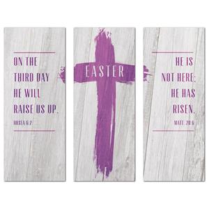 Easter Wood 2'7" x 6'7"  Vinyl Banner