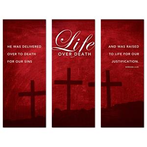 Life Over Death  2'7" x 6'7"  Vinyl Banner