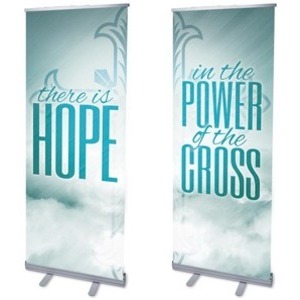 Power Of The Cross 2'7" x 6'7"  Vinyl Banner