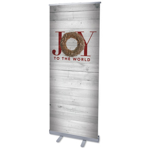 Joy Twig Wreath 2'7" x 6'7"  Vinyl Banner