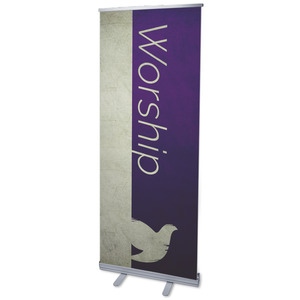 Color Block Worship 2'7" x 6'7"  Vinyl Banner