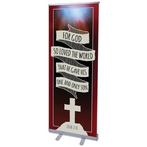 Hand Drawn Ribbon Good Friday 2'7" x 6'7"  Vinyl Banner