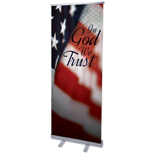 God We Trust 2'7" x 6'7"  Vinyl Banner