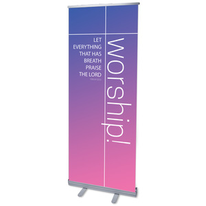 Color Wash Worship 2'7" x 6'7"  Vinyl Banner