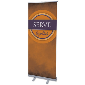 Together Circles Serve 2'7" x 6'7"  Vinyl Banner