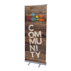 Shiplap Community Natural 2'7" x 6'7"  Vinyl Banner