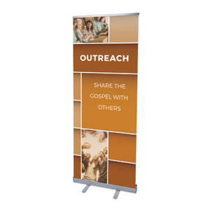 Mid Century Outreach 2'7" x 6'7"  Vinyl Banner