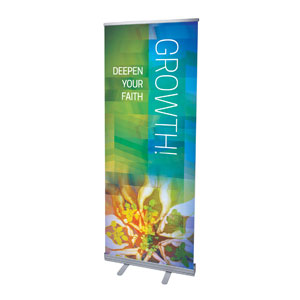 Modern Mosaic Growth 2'7" x 6'7"  Vinyl Banner