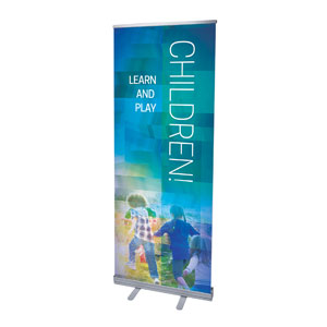 Modern Mosaic Children 2'7" x 6'7"  Vinyl Banner