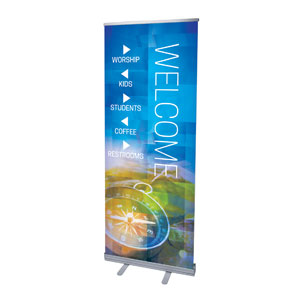 Modern Mosaic Directional 2'7" x 6'7"  Vinyl Banner