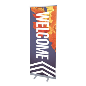 Chevron Welcome Fall 2'7" x 6'7"  Vinyl Banner