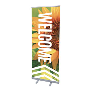 Chevron Welcome Summer 2'7" x 6'7"  Vinyl Banner