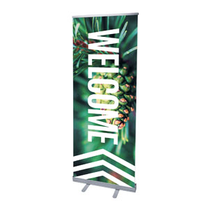 Chevron Welcome Winter 2'7" x 6'7"  Vinyl Banner