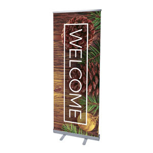 Wooden Slats Winter 2'7" x 6'7"  Vinyl Banner