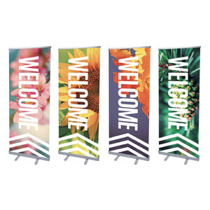 Chevron Welcome Season Set 2'7" x 6'7"  Vinyl Banner