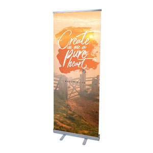 Beautiful Praise Pure Heart 2'7" x 6'7"  Vinyl Banner