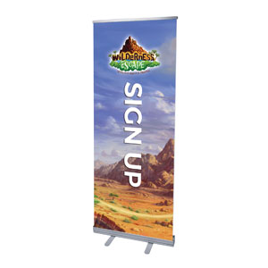 Wilderness Escape Sign Up 2'7" x 6'7"  Vinyl Banner