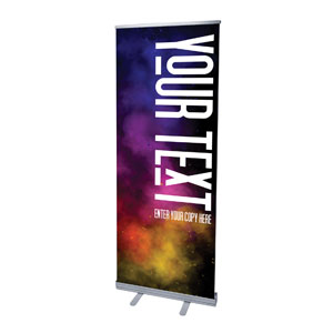 Dark Smoke Your Text 2'7" x 6'7"  Vinyl Banner