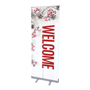 Celebrate Christmas Berries Welcome 2'7" x 6'7"  Vinyl Banner