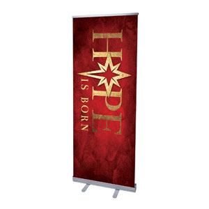 Hope Is Born Star 2'7" x 6'7"  Vinyl Banner