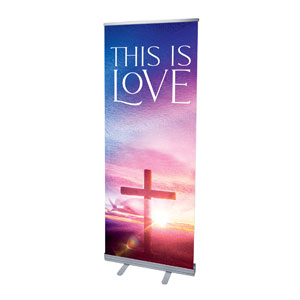 Love Easter Colors 2'7" x 6'7"  Vinyl Banner