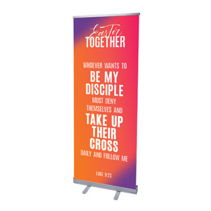 Easter Together Hues Scripture 2'7" x 6'7"  Vinyl Banner