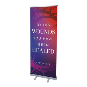 Celebrate Easter Crown Scripture 2'7" x 6'7"  Vinyl Banner