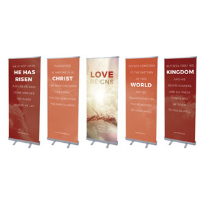 Love Reigns Set 2'7" x 6'7"  Vinyl Banner