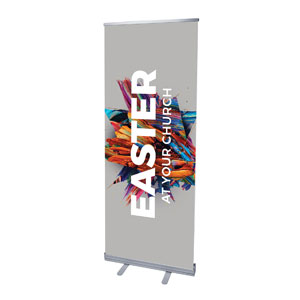 Crown Easter Grey 2'7" x 6'7"  Vinyl Banner