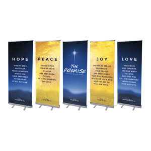 The Promise Contemporary Set 2'7" x 6'7"  Vinyl Banner