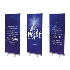 O Holy Night Triptych 2'7" x 6'7"  Vinyl Banner