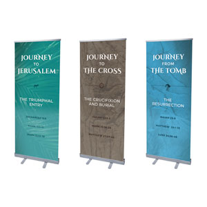 Easter Journey Trio 2'7" x 6'7"  Vinyl Banner