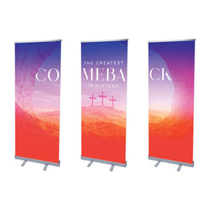 Greatest Comeback Triptych 2'7" x 6'7"  Vinyl Banner