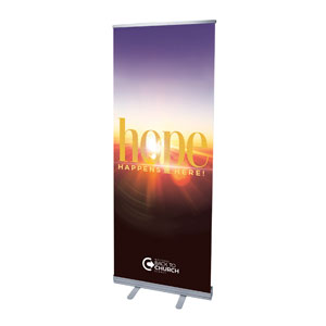 BTCS Hope Happens Here 2'7" x 6'7"  Vinyl Banner