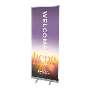 BTCS Hope Happens Here Welcome 2'7" x 6'7"  Vinyl Banner