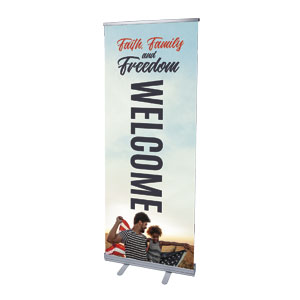 Faith Family Freedom Together 2'7" x 6'7"  Vinyl Banner