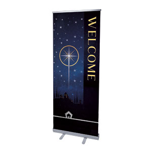 Bethlehem Christmas Star 2'7" x 6'7"  Vinyl Banner