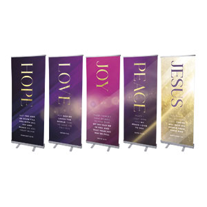 Jesus Light of the World Set 2'7" x 6'7"  Vinyl Banner