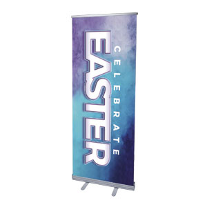 Cool Watercolor Easter 2'7" x 6'7"  Vinyl Banner