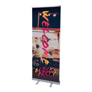 Block Party 2'7" x 6'7"  Vinyl Banner