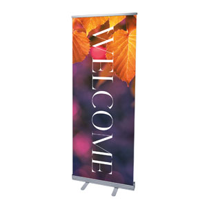 Celebrate Fall Leaves 2'7" x 6'7"  Vinyl Banner