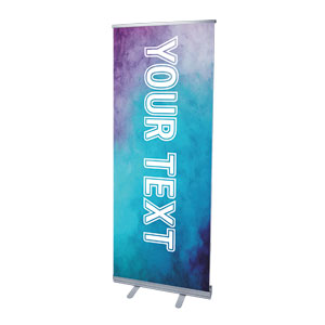 Blue Stucco Your Text 2'7" x 6'7"  Vinyl Banner