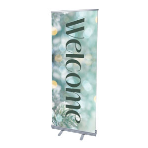 Christmas At Green Bokeh 2'7" x 6'7"  Vinyl Banner