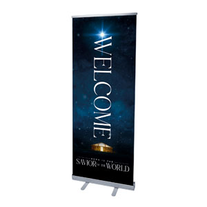 Savior of the World 2'7" x 6'7"  Vinyl Banner