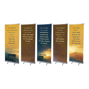 Behold A Savior Is Born Set 2'7" x 6'7"  Vinyl Banner