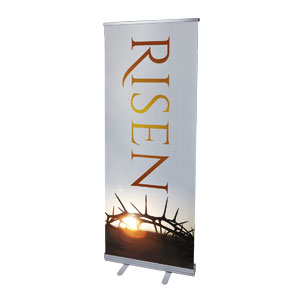 Easter Risen Crown 2'7" x 6'7"  Vinyl Banner