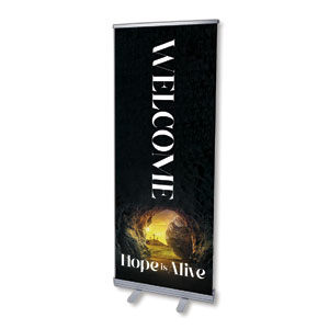 Hope Is Alive Tomb 2'7" x 6'7"  Vinyl Banner