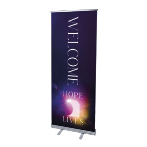 Hope Lives Tomb 2'7" x 6'7"  Vinyl Banner