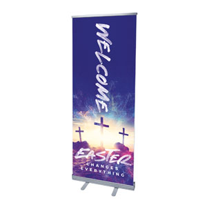 Easter Changes Everything Crosses 2'7" x 6'7"  Vinyl Banner