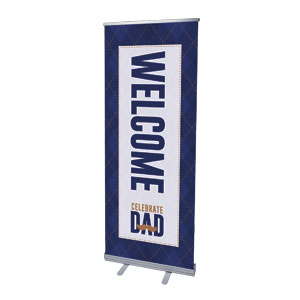 Celebrate Dad Mustache 2'7" x 6'7"  Vinyl Banner